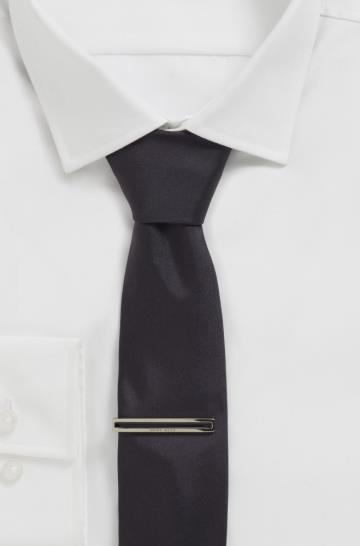 Spinka do krawata BOSS Logo Engraved Czarne Męskie (Pl14394)